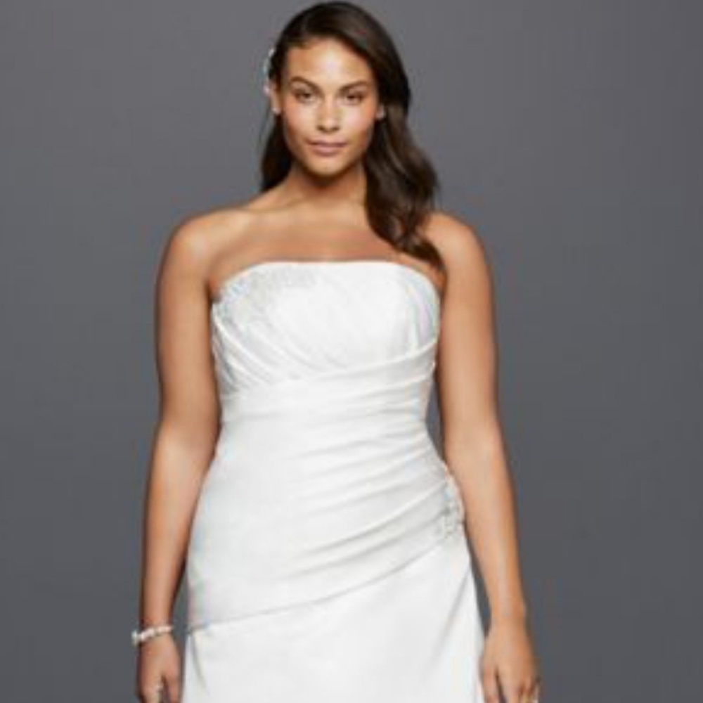 David's Bridal Wedding Strapless Dress NEW